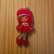Load image into Gallery viewer, Strawberry Shortcake - Acrylic Red Glittery Flatback