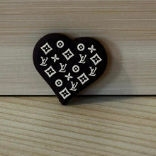 Load image into Gallery viewer, Love Brown Heart Silicone Focal Bead