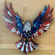Load image into Gallery viewer, Acrylic Suncatcher with Chains - Large - Eagle Red White and Blue
