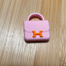 Load image into Gallery viewer, Herms Purse - Pink Silicone Focal Bead