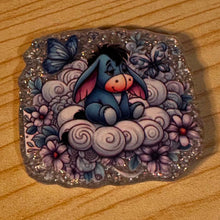 Load image into Gallery viewer, Purple Donkey - Silver Glittery Flatback