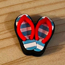 Load image into Gallery viewer, Flip Flop Silicone Focal Beads