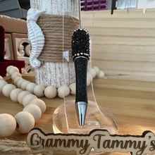 Load image into Gallery viewer, Sugar Rhinestone Beadable Pen - Black Sparkles