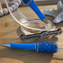 Load image into Gallery viewer, Sugar Rhinestone Beadable Pen - Blue