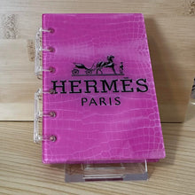 Load image into Gallery viewer, Designer inspired Acrylic Loose-leaf Cover Notebook Plastic Binder - Pink Herm