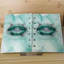Load image into Gallery viewer, Designer inspired Acrylic Loose-leaf Cover Notebook - Tif Ring