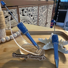 Load image into Gallery viewer, Sugar Rhinestone Beadable Pen - Blue - Steel