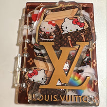 Load image into Gallery viewer, Designer inspired Acrylic Loose-leaf Cover Notebook Plastic Binder - 3D Love Kitty