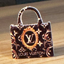 Load image into Gallery viewer, Love Purse - Black & Gold Printed