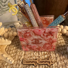 Load image into Gallery viewer, CiCi Pink Perfume & Pearls - Acrylic Pen/Pencil/Brush Holder