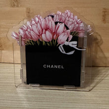 Load image into Gallery viewer, Acrylic Pen/Pencil/Brush Holder - CiCi Black Bag with Tulips