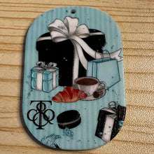 Load image into Gallery viewer, Embossed Acrylic Charm - Double Sided - Breakfast at Tifs