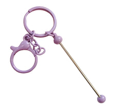 Load image into Gallery viewer, Beadable Keychain Bars with Chain - Many Colors Available