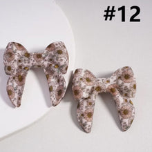 Load image into Gallery viewer, 3D Cartoon Printed Bow Silicone Focal Beads 40*40mm - 15 Different Prints