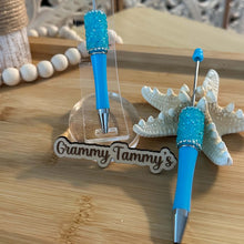 Load image into Gallery viewer, Sugar Rhinestone Beadable Pen - Blue - Teal