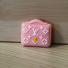 Load image into Gallery viewer, Love Purse - Pink & White - SIlicone Focal Bead