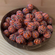 Load image into Gallery viewer, Basketball 20mm Acrylic Beads - 5 Count