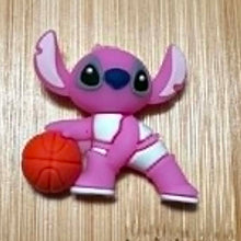 Load image into Gallery viewer, Sman Pink Basketball - Silicone Focal Bead
