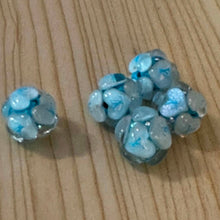 Load image into Gallery viewer, Love 20mm Fancy Acrylic Heart - Blue - 5 Count