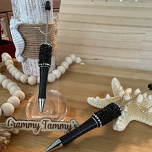 Load image into Gallery viewer, Sugar Rhinestone Beadable Pen - Black Sparkles