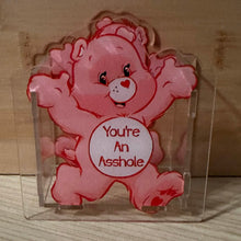 Load image into Gallery viewer, ACRYLIC PEN/PENCIL/MAKE UP BRUSHES HOLDER - Swearbear - Pink - You're An A$$