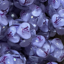 Load image into Gallery viewer, Love Fancy Purple 20mm Heart Acrylic Beads - 5 Count