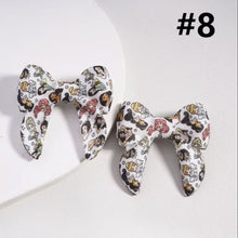 Load image into Gallery viewer, 3D Cartoon Printed Bow Silicone Focal Beads 40*40mm - 15 Different Prints