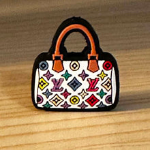 Load image into Gallery viewer, Love White Multi Color Purse Silicone Focal Bead