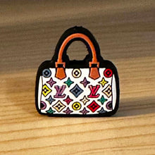 Load image into Gallery viewer, Love White Multi Color Purse Silicone Focal Bead