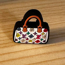 Load image into Gallery viewer, Love White Multi Color Purse Silicone Focal Bead