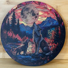 Load image into Gallery viewer, Acrylic Suncatcher with Chain - Large - Mama & Baby Wolf