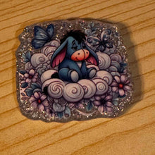 Load image into Gallery viewer, Purple Donkey - Silver Glittery Flatback