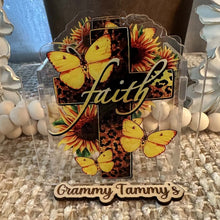 Load image into Gallery viewer, Faith - ACRYLIC PEN/PENCIL/MAKE UP BRUSHES HOLDER