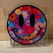 Load image into Gallery viewer, ACRYLIC PEN/PENCIL/MAKE UP BRUSHES HOLDER - Floral Smiley Face