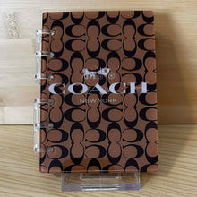 Load image into Gallery viewer, Designer Inspired Acrylic Loose-leaf Cover Notebook Plastic Binder - Co*ch Brown