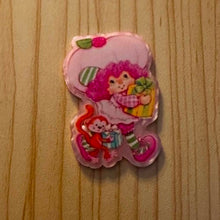 Load image into Gallery viewer, Strawberry Shortcake with Monkey - Pearly Acrylic Flatback