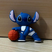 Load image into Gallery viewer, SMan Basketball Blue Silicone Focal Bead