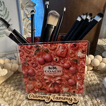 Load image into Gallery viewer, Co@ch Pearls & Cherries - Acrylic Pen/Pencil Holder