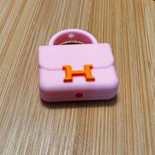 Load image into Gallery viewer, Herms Purse - Pink Silicone Focal Bead