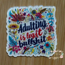 Load image into Gallery viewer, ACRYLIC FLATBACK - Adulting Glitter Flatback