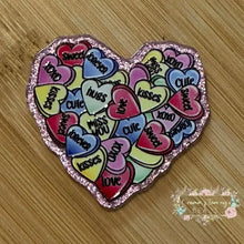 Load image into Gallery viewer, ACRYLIC FLATBACK - Love Hearts - Pink Glitter Flatback Glitter Flatback