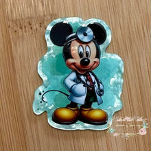 Load image into Gallery viewer, ACRYLIC FLATBACK - Mouse Doctor Glitter Flatback
