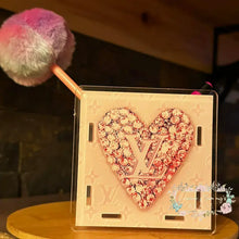 Load image into Gallery viewer, Acrylic Pen/Pencil/Brush Holder - Love Pink Heart - Ready to Ship Acrylic Pen holder