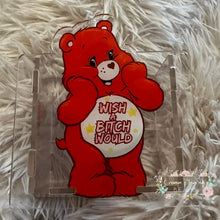 Load image into Gallery viewer, ACRYLIC PEN/PENCIL/MAKE UP BRUSHES HOLDER - Swearbear #3 Red Acrylic Pen/Pencil/Brush Holder