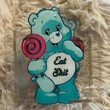 Load image into Gallery viewer, ACRYLIC PEN/PENCIL/MAKE UP BRUSHES HOLDER - Swearbear #9 - Skyblue Acrylic Pen/Pencil/Brush Holder