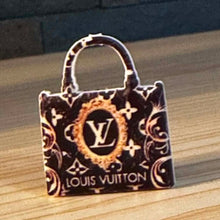 Load image into Gallery viewer, Love Purse - Black & Gold Printed