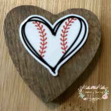 Load image into Gallery viewer, Baseball Heart #1 Acrylic Flatback Flatback