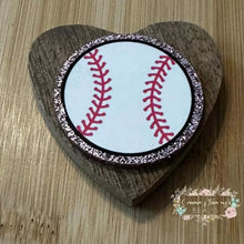 Load image into Gallery viewer, Baseball - Pink Glitter Flatback Glitter Flatback