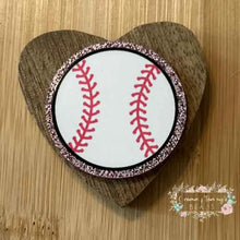 Load image into Gallery viewer, Baseball - Pink Glitter Flatback Glitter Flatback