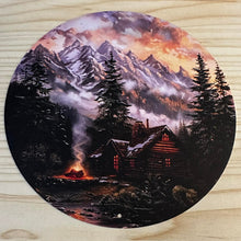 Load image into Gallery viewer, Round Creative Tin Sign - 7.87 inches - Cabin in the Woods